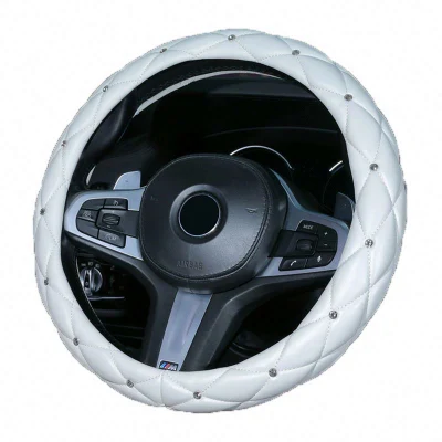 Accessori Pelle per ragazze Pelliccia Uomo Interni Moda Power Knob L Silicone 12 Coprivolante per auto